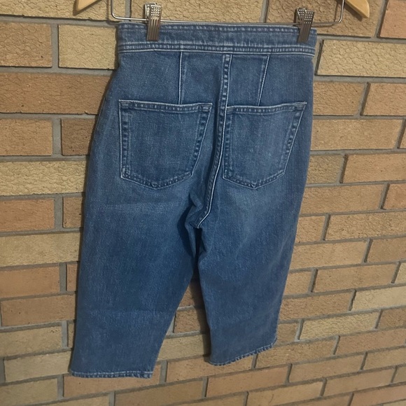 GRLFRND Revolve Adina in Make Waves Cropped High Rise Button Fly Jeans Size 24 - Picture 4 of 6